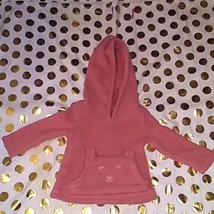 Cat, baby girl hoodie pink